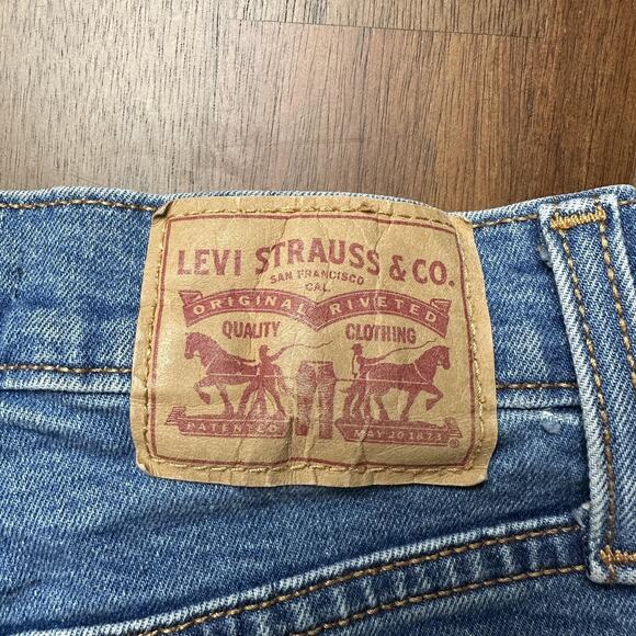 Levi's Wedgie Skinny Jeans Womens 25 High Rise Distressed Button Fly 52305-0024 - Picture 6 of 16